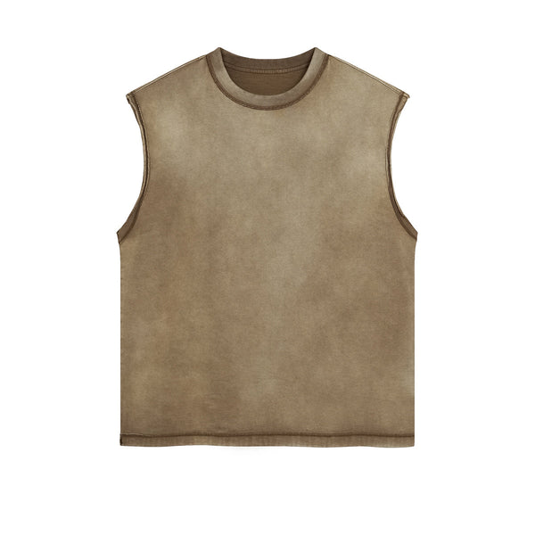 Women's Sleeveless Faded T Shirt 8oz-INNBLAC