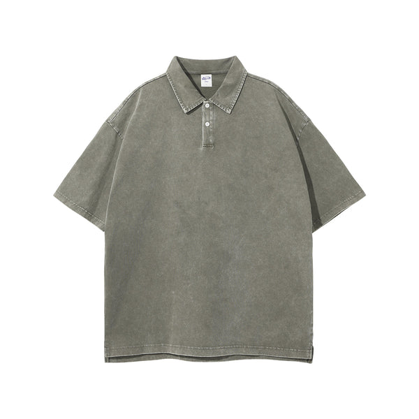 Women's Stone Wash Heavy Collar Shirt 7.5oz-INNBLAC