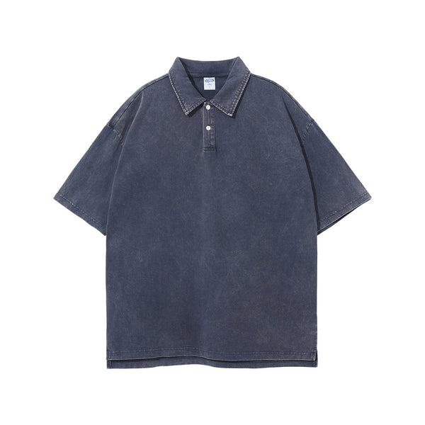 Women's Stone Wash Heavy Collar Shirt 7.5oz-INNBLAC