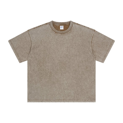 Women's Stone Wash Distressed Tee 8oz-INNBLAC