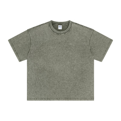 Women's Stone Wash Distressed Tee 8oz-INNBLAC