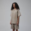 Women's Stone Wash Distressed Tee 8oz-INNBLAC