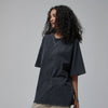 Women's Stone Wash Faded Distressed Tee 7.5oz-INNBLAC