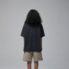 Women's Stone Wash Faded Distressed Tee 7.5oz-INNBLAC