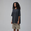 Women's Stone Wash Faded Distressed Tee 7.5oz-INNBLAC