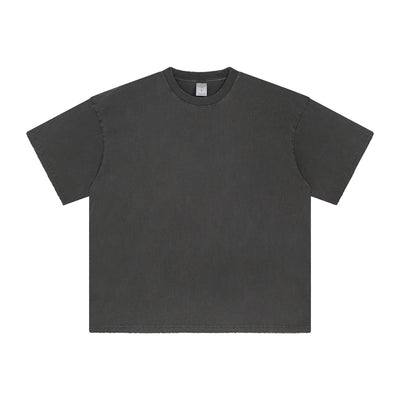 Women's Stone Wash Frayed T Shirt 7.5oz-INNBLAC