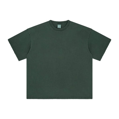 Women's Stone Wash Frayed T Shirt 7.5oz-INNBLAC