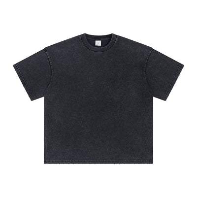 Women's Stone Wash Frayed T Shirt 7.5oz-INNBLAC