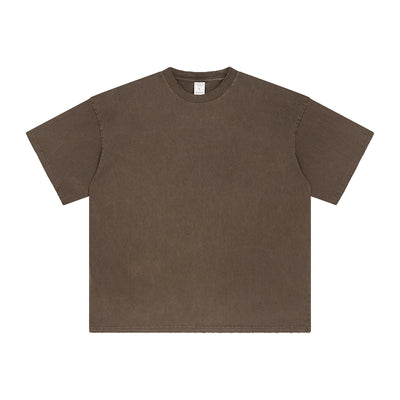 Women's Stone Wash Frayed T Shirt 7.5oz-INNBLAC