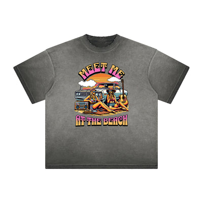 Heavyweight Summer Vacation Pattern Tee