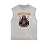 Distressed Sleeveless Blossom Graphic Tee