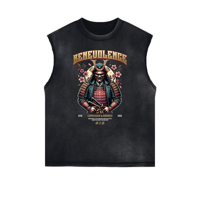 Frayed Edge Blossom Graphic Muscle Tank