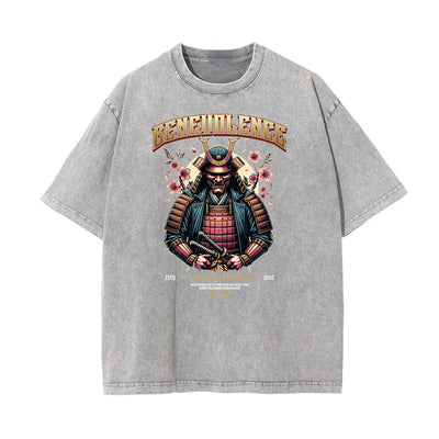 Washed Cotton Blossom Pattern Tee
