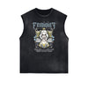 Frayed Edge Blossom Graphic Muscle Tank