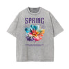 Washed Cotton Blossom Pattern Tee
