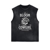 Frayed Edge Blossom Graphic Muscle Tank