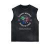 Frayed Edge Blossom Graphic Muscle Tank