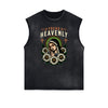 Frayed Edge Blossom Graphic Muscle Tank