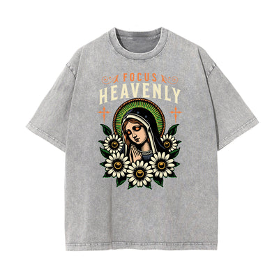 Washed Cotton Blossom Pattern Tee