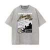 Washed Cotton Blossom Pattern Tee
