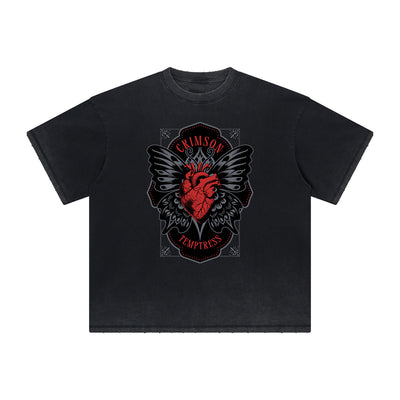 Abstract Artistic Thick Faded Pattern Tee