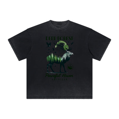 Abstract Artistic Thick Faded Pattern Tee