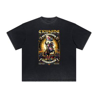 Abstract Artistic Thick Faded Pattern Tee