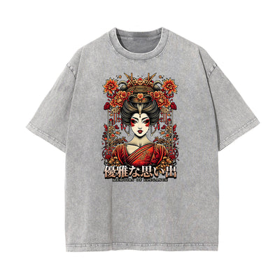 Stone Wash Japanese Ukiyo Pattern Tee