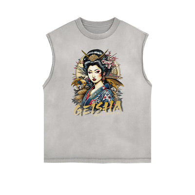 Frayed Edge Japanese Ukiyo Graphic Tank