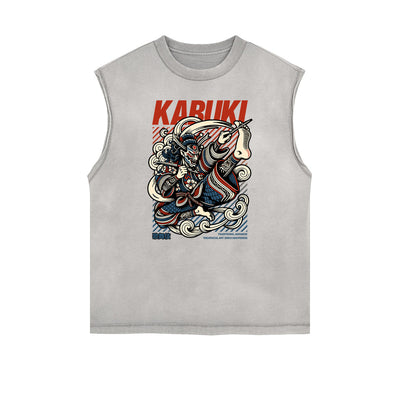 Frayed Edge Japanese Ukiyo Graphic Tank