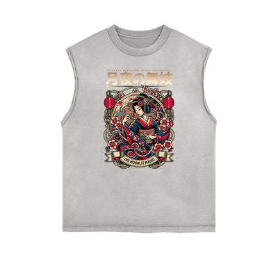 Frayed Edge Japanese Ukiyo Graphic Tank