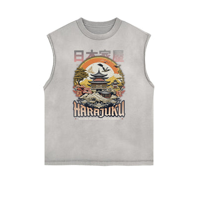 Frayed Edge Japanese Ukiyo Graphic Tank