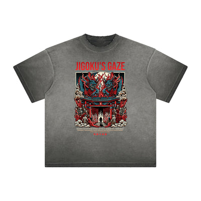 Distressed Faded Japanese Ukiyo Graphic Tee