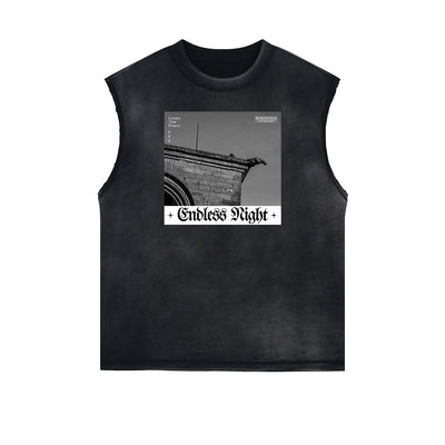 Gothic Style Graphic Muscle Tank