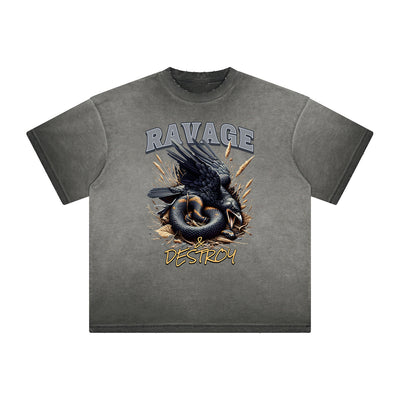 Thick Faded Gothic Style Graphic Tee