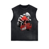 Frayed Edge Graffiti Style Graphic Tank