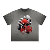 Vintage Frayed Graffiti Style Pattern Tee