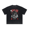 Thick Faded Graffiti Style Graphic Tee