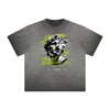 Vintage Frayed Graffiti Style Pattern Tee