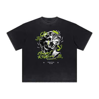 Thick Faded Graffiti Style Graphic Tee
