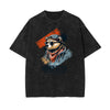 Washed Graffiti Style Graphic Cotton Tee
