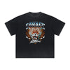 Vintage Frayed Asian Style Pattern Tee