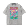 Stone Wash Skull Pattern T Shirt