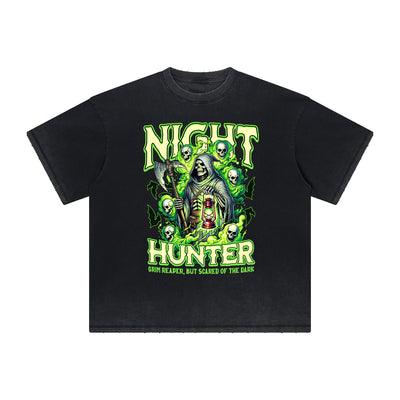 Thick Faded Skull Graphic T Shirt