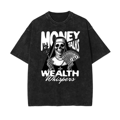 Washed Skull Graphic Cotton Tee
