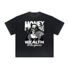 Thick Faded Skull Graphic T Shirt