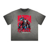 Vintage Frayed Skull Pattern Tee