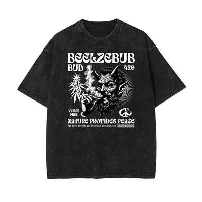 Washed Skull Graphic Cotton Tee