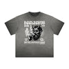 Vintage Frayed Skull Pattern Tee