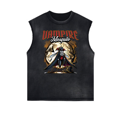 Frayed Edge Skull Graphic Tank